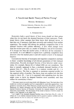 A Two-Armed Bandit Theory of Market Pricing