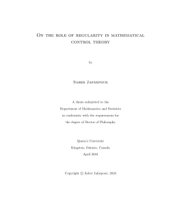 On the role of regularity in mathematical control theory