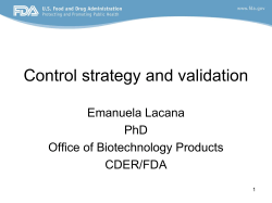 Control strategy and validation