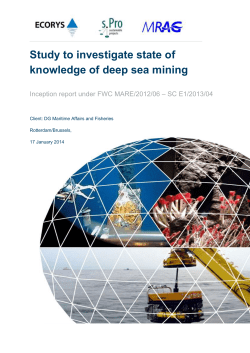 Study in support of Impact Assessment work for ocean energy