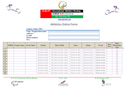 Athletes entry form - Alain International Athletics Meeting