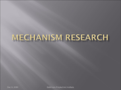Mechanism Research - Baltimore Polytechnic Institute