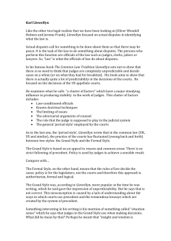 Karl Llewellyn - Dr. Myra Williamson