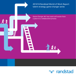 2013/14 Randstad World of Work Report: talent strategy game