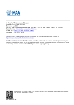 A Proof of Weierstrass`s Theorem