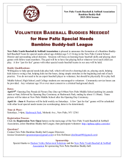 for New Paltz Special Needs Bambino Buddy