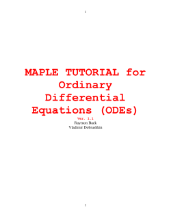 Solving ODEs (Particular Solution)