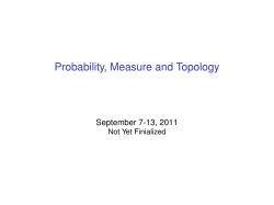 Probability, Measure and Topology