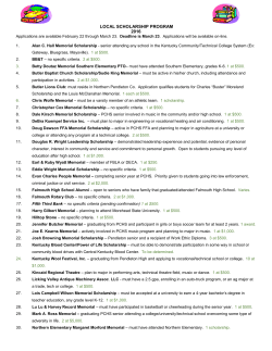 local scholarship program - Pendleton County Schools