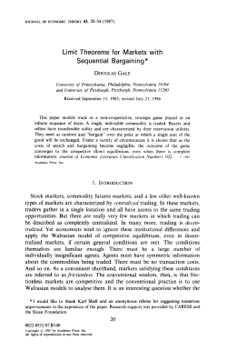Limit Theorems for Markets with Sequential Bargaining*