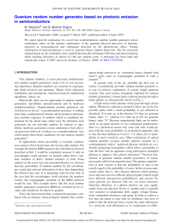 Quantum random number generator based on photonic emission in