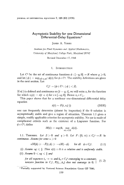 Asymptotic Stability for one Dimensional
