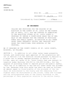 26578.docx BILL NO. 265 , 2016 ORDINANCE NO