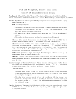 Parallel Repetition Lemma