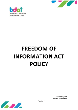 Freedom of Information Policy May 16