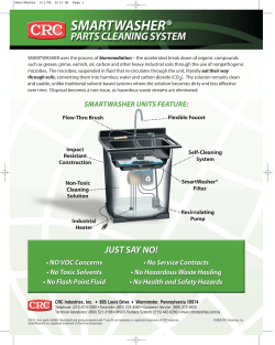 SMARTWASHER UNITS FEATURE: