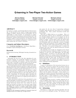 Q-learning in Two-Player Two-Action Games