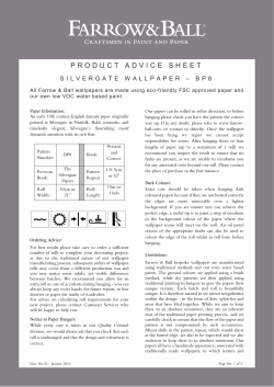 PRODUCT ADVICE SHEET