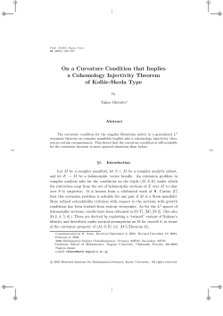 On a Curvature Condition that Implies a Cohomology Injectivity