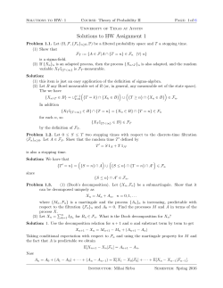 Solutions to HW Assignment 1