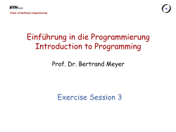 exercise session 3 - Chair of Software Engineering