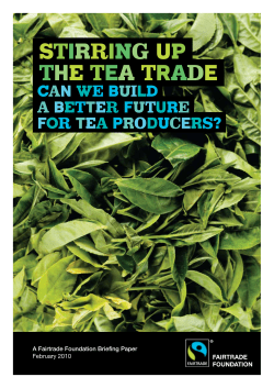 stirring up the tea trade - The Beverage Standards Association