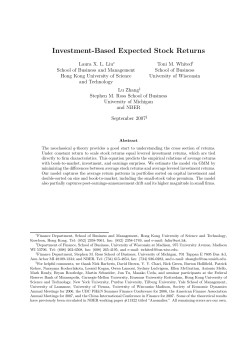 Investment-Based Expected Stock Returns