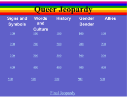 Queer Jeopardy - WordPress.com