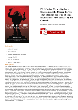 PDF Online Creativity, Inc.: Overcoming the Unseen