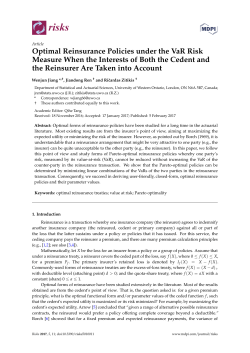 Optimal Reinsurance Policies under the VaR Risk Measure
