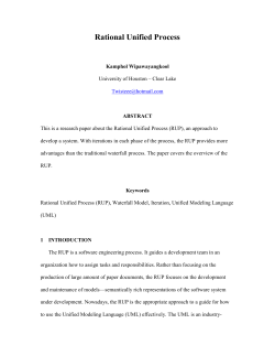 The Rational Unified Process - UHCL MIS
