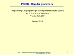 PZ02B - Regular grammars