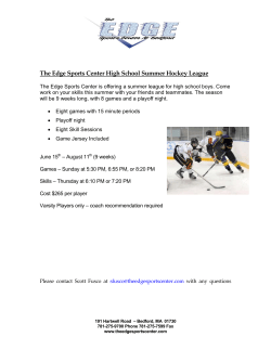 The Edge Sports Center High School Summer Hockey League