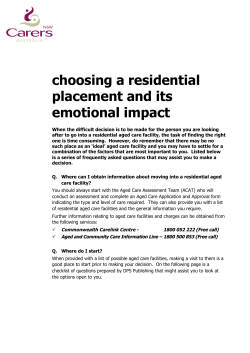 choosing a residential placement and its emotional