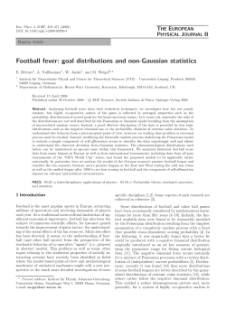 Football fever: goal distributions and non-Gaussian