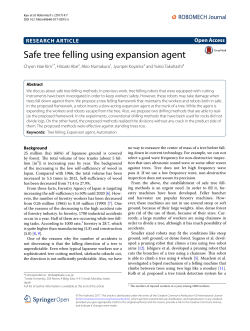 Safe tree felling using expansion agent