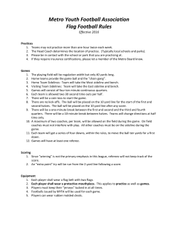 Metro Youth Football Association Flag Football Rules