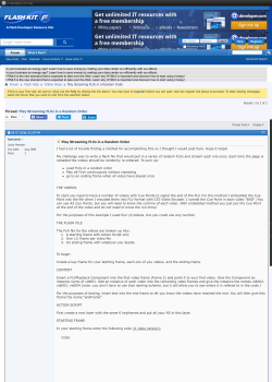 Play Streaming FLVs in a Random Order Play Streaming FLVs in a