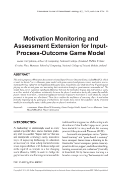 Process-Outcome Game Model