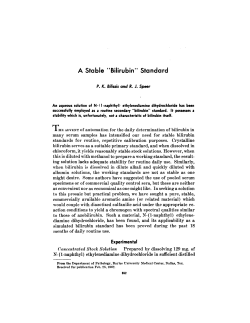 A Stable &ldquo;Bilirubin&rdquo; Standard
