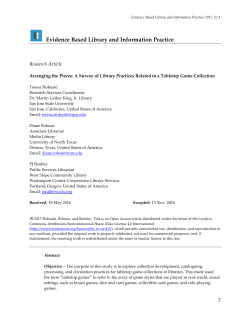 Evidence Based Library and Information Practice