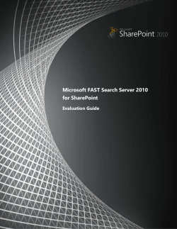 FAST Search Server 2010 for SharePoint