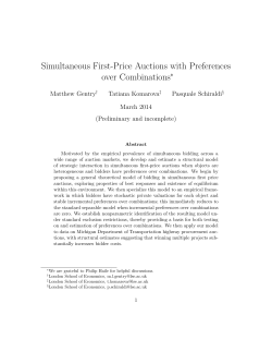 Simultaneous First-Price Auctions with Preferences over Combinations