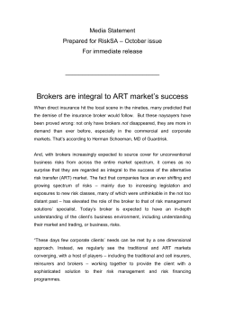 Brokers are integral to ART market`s success