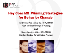 Hey Coach!!! Winning Strategies for Behavior Change