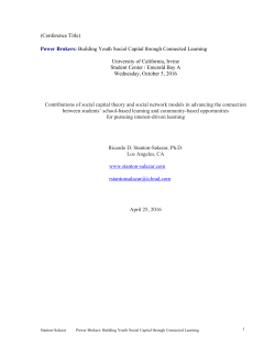 Building Youth Social Capital through Connected Learning