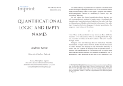Quantificational Logic and Empty Names