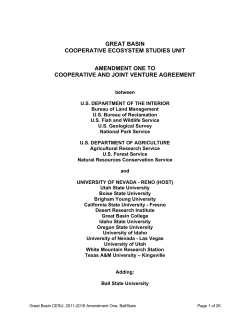 Amendment 1 - Cooperative Ecosystem Studies Units