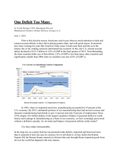 One Deficit Too Many - multilateral partners, llc global advisory group
