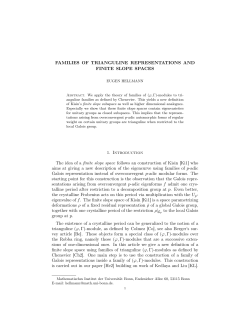 FAMILIES OF TRIANGULINE REPRESENTATIONS AND FINITE